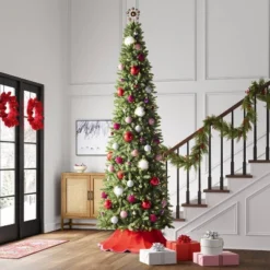 12" Unlit Gold Tinsel Burst With Red And Green Foil Bursts Christmas Treetop With Coil - Wondershop™