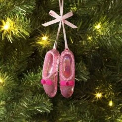 Christmas Pink Plastic Ballet Slippers Ornament - Wondershop™