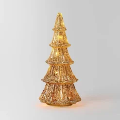 14" Christmas Mercury Lit Glass Tiered Tree Decor - Wondershop™ -Wondershop GUEST adbe93cd 6b39 4e56 9e1e daa99e2e9d81
