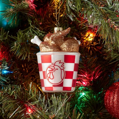 Glass Fried Chicken Christmas Tree Ornament - Wondershop™: Indoor Decoration 1 Glass Fried Chicken Christmas Tree Ornament - Wondershop™: Indoor Decoration