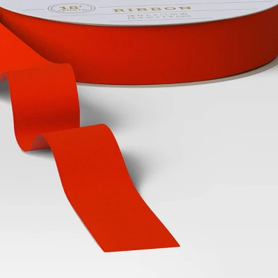 18' Christmas Fabric Ribbon Red Velvet - Wondershop™ 2 18' Christmas Fabric Ribbon Red Velvet - Wondershop™ - Image 2