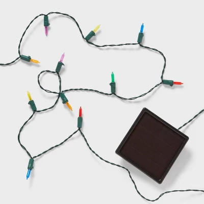 50ct Solar LED Christmas Indoor Outdoor Mini String Lights With Green Wire - Wondershop™ 3 50ct Solar LED Christmas Indoor Outdoor Mini String Lights With Green Wire - Wondershop™ - Image 3