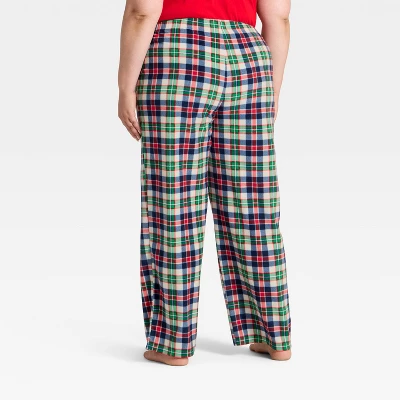 Women's Plaid Microfleece Holiday Matching Family Pajama Pants - Wondershop™ Cream 1 Women's Plaid Microfleece Holiday Matching Family Pajama Pants - Wondershop™ Cream