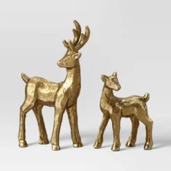 8pk Christmas Poly Animals/Trees/People Decor Set Gold - Wondershop™ -Wondershop GUEST c6d57324 13ff 46f6 9116 4469dca4d8d7