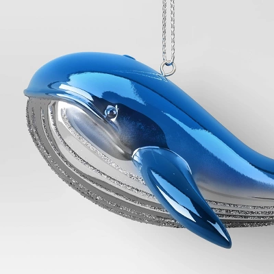 Christmas Blue Whale Ornament - Wondershop™ 2 Christmas Blue Whale Ornament - Wondershop™ - Image 2