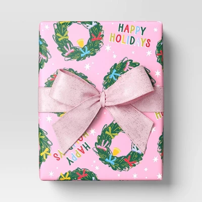 18’ Christmas Premium Ribbon Pink With Glitter - Wondershop™ 1 18’ Christmas Premium Ribbon Pink With Glitter - Wondershop™