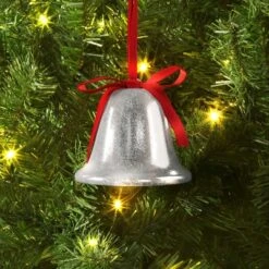 Wondershop 17 Christmas Metal Bell Ornament Silver - Wondershop™