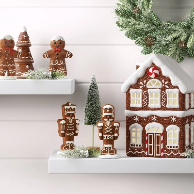 Christmas Ceramic Gingerbread House Decor Tall House - Wondershop™ 1 Christmas Ceramic Gingerbread House Decor Tall House - Wondershop™