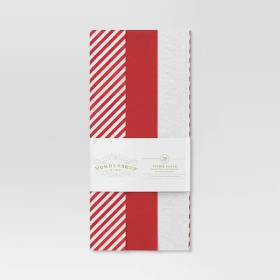 30ct Christmas Tissue Paper Red/White - Wondershop™ 2 30ct Christmas Tissue Paper Red/White - Wondershop™ - Image 2
