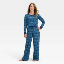 Women's Hanukkah Ribbed Long Sleeve Shirt And Pants Holiday Matching Family Pajama Set - Wondershop™ Blue 8 Women's Hanukkah Ribbed Long Sleeve Shirt And Pants Holiday Matching Family Pajama Set - Wondershop™ Blue -Wondershop GUEST d39b5ae3 d20c 427f 859e 99a617f5fead