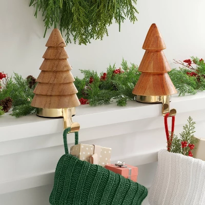 Christmas Wood Tree Stocking Holder - Wondershop™ 1 Christmas Wood Tree Stocking Holder - Wondershop™