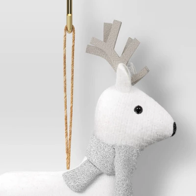 Christmas Fabric Deer Ornament White - Wondershop™ 2 Christmas Fabric Deer Ornament White - Wondershop™ - Image 2
