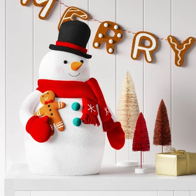 Christmas Fabric Snowman Decor Top Hat - Wondershop™ 1 Christmas Fabric Snowman Decor Top Hat - Wondershop™