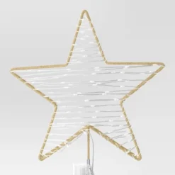 12.25" Lit-Led Champagne Star Twinkle Warm White Dewdrops Christmas Tree Topper - Wondershop™ -Wondershop GUEST dbe4e4d2 536e 40ff 96f8 e6a56bf0c763
