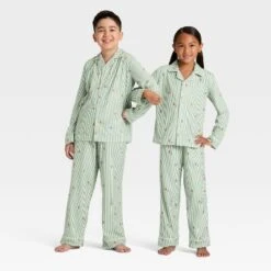 Kids' Gingerbread Striped Long Sleeve Shirt And Pants Holiday Matching Family Pajama Set - Wondershop™ Cream 9 Kids' Gingerbread Striped Long Sleeve Shirt And Pants Holiday Matching Family Pajama Set - Wondershop™ Cream -Wondershop GUEST e4fb2d40 3fe3 4b2d a8fc 2c4209323f3e
