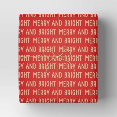 30” 20 Sq Ft Christmas Roll Wrap Merry And Bright - Wondershop™ 1 30” 20 Sq Ft Christmas Roll Wrap Merry And Bright - Wondershop™