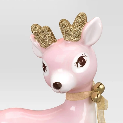Christmas Ceramic Standing Pink Deer Decor - Wondershop™ 3 Christmas Ceramic Standing Pink Deer Decor - Wondershop™ - Image 3