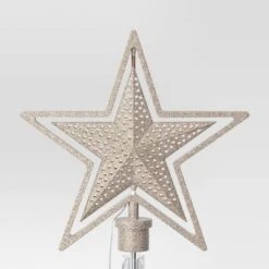 Christmas Lit Auto Rotating Star Tree Topper 5 Point Gold - Wondershop™ -Wondershop GUEST eab8f2d3 0369 4671 9bbc 92d1ca8bea95