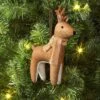 Christmas Fabric Deer Ornament Brown - Wondershop™