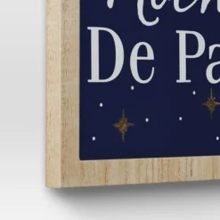 'Noche De Paz' With Metal Star And Bells Christmas Wood Wall Décor - Wondershop™: Vertical Hang -Wondershop GUEST f67b9620 98bf 49de 8a81 7a952ec68bbd