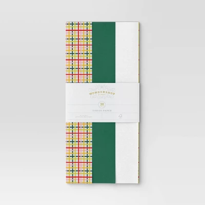 30ct Christmas Tissue Paper Green/Multi/White - Wondershop™ 2 30ct Christmas Tissue Paper Green/Multi/White - Wondershop™ - Image 2