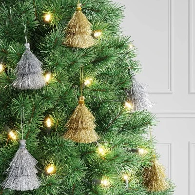 3' 5" Christmas Mini Tassel Ornament Set Champagne - Wondershop™ 1 3' 5" Christmas Mini Tassel Ornament Set Champagne - Wondershop™