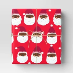 Wondershop 39 40” 125 Sq Ft Christmas Roll Wrap Santa - Wondershop™