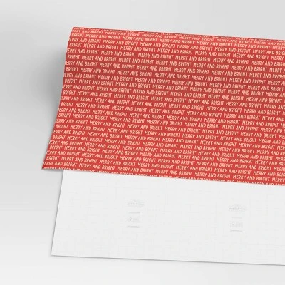 30” 20 Sq Ft Christmas Roll Wrap Merry And Bright - Wondershop™ 2 30” 20 Sq Ft Christmas Roll Wrap Merry And Bright - Wondershop™ - Image 2
